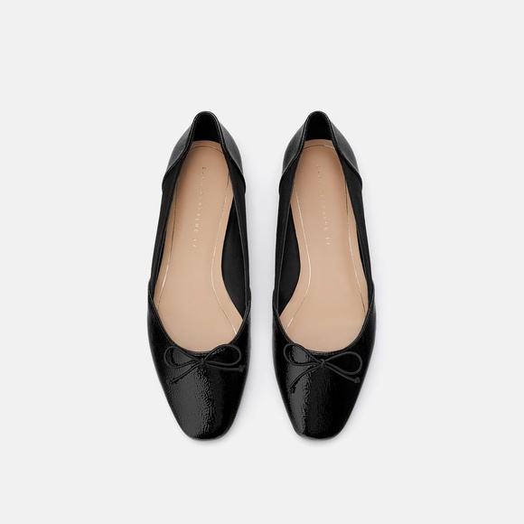Zara Shoes Nwt Zara Pointy Ballet Flats With Bow Poshmark